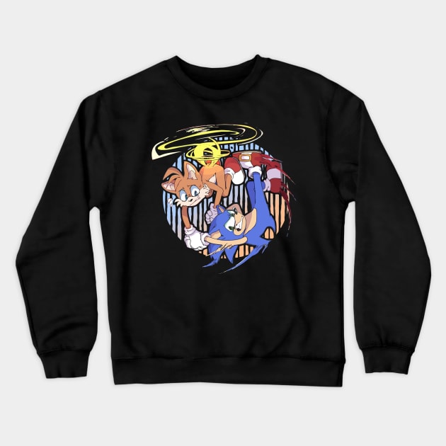 Sonic Art Work Crewneck Sweatshirt by komplenan